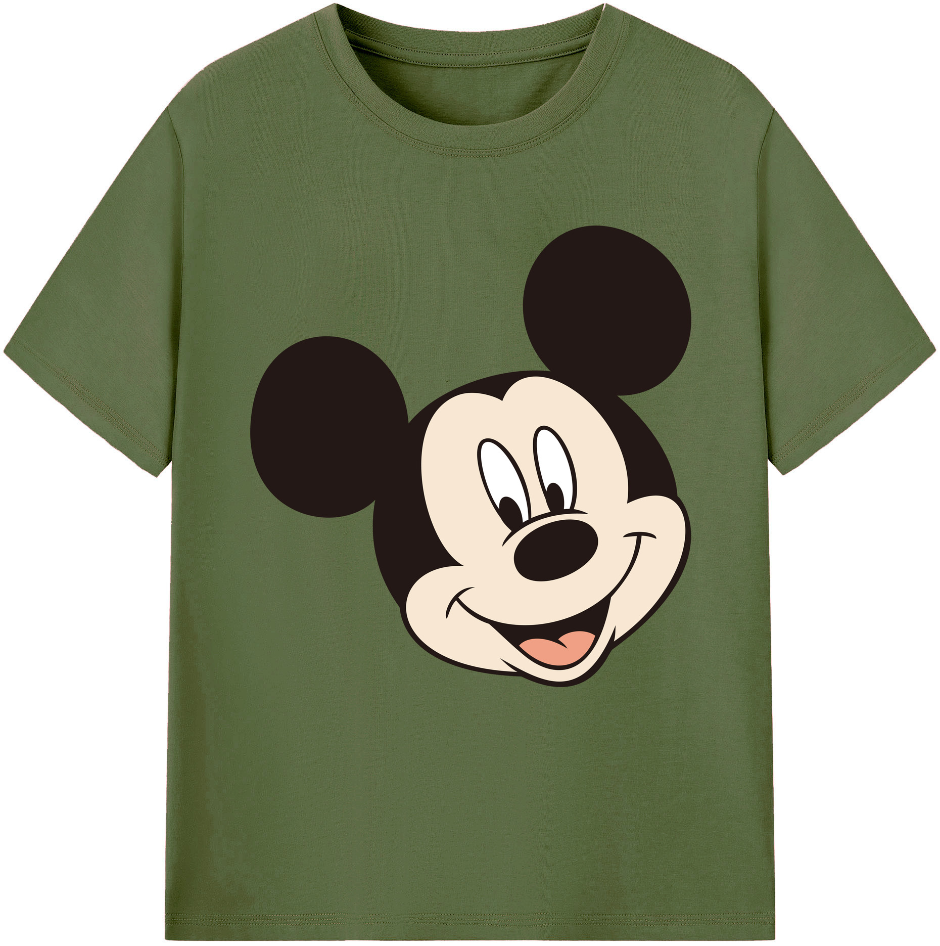 （画像用） ミッキーマウス Mickey Mouse 綿100％半袖Tシャツ（フロントプリント）